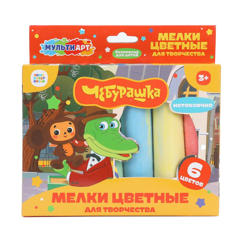 MEL6-113544-WOT Melki asfaltoвые 6 цв Чебурашка МУЛЬТИ АРТ в кор.48наб