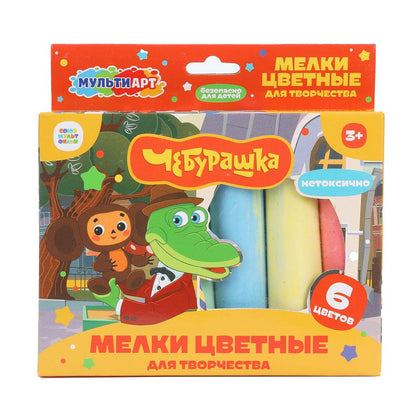 MEL6-113544-WOT Melki asfaltoвые 6 цв Чебурашка МУЛЬТИ АРТ в кор.48наб