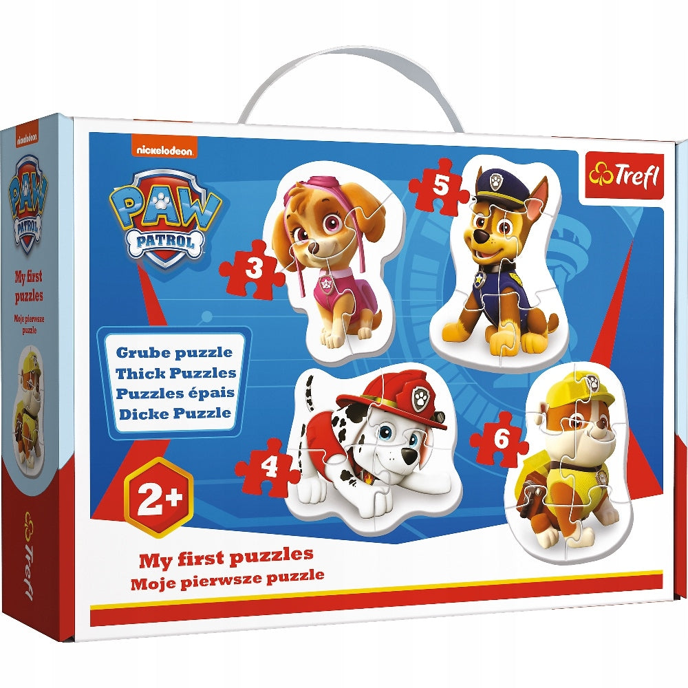 Trefl. Пазл 4 en 1 pour le petit art.36087 "Paw Patrol" (Шенячий патруль. Скай,Маршал,Чейз и Рубл)