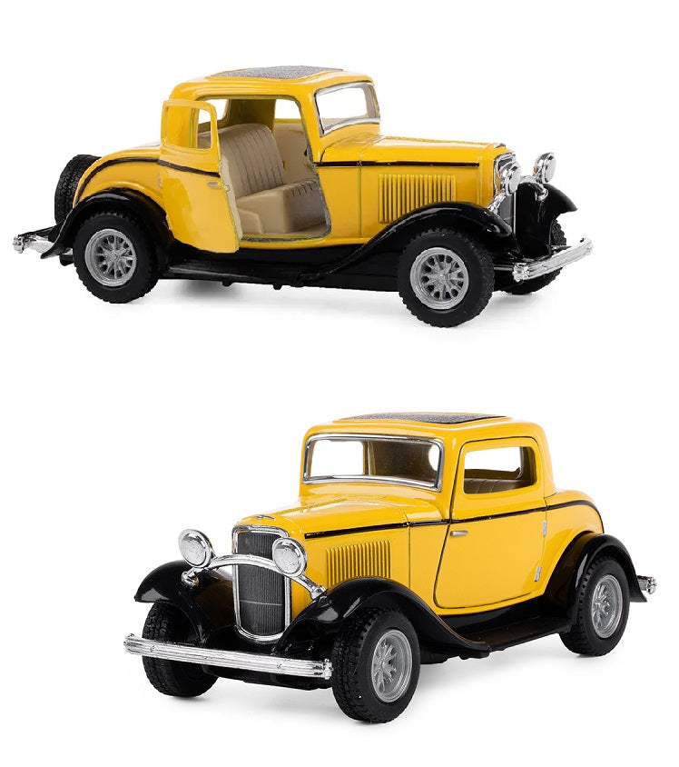 Kinsmart. Модель арт.KT5332/2 "Ford 3-Window Coupe 1932" 1:34 (желтая) инерц.
