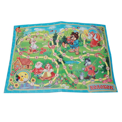 НАСТОЛЬНАЯ ИГРА-ХОДИЛКА "УМНЫЕ ИГРЫ" "КОЛОБОК" В РУСС. КОР. dans le cor.20шт