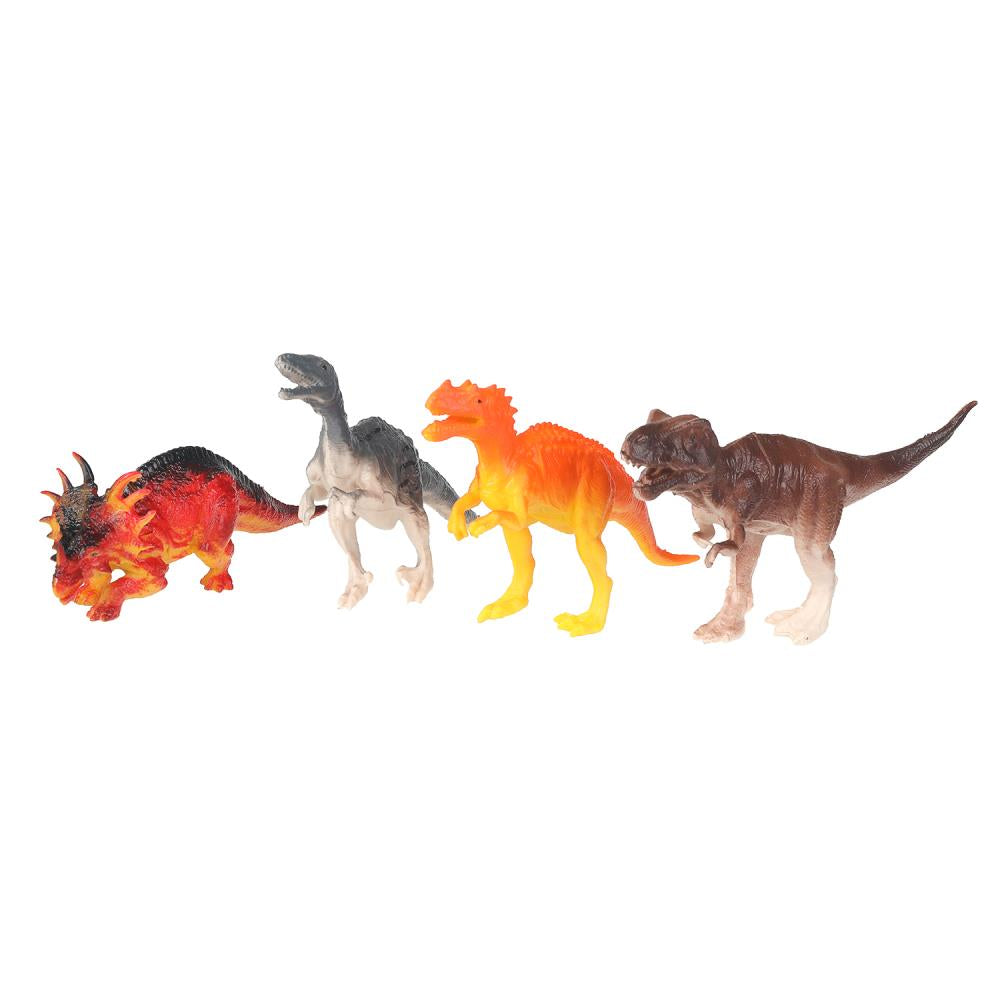 Игрушка пластизоль ДИНОЗАВРЫ 4 шт./пакет, хеддер Рассказы о животных в кор.2*96наб
