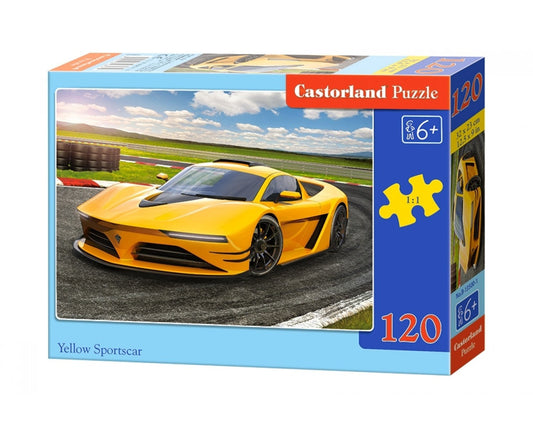 Castorland. Пазл 120 MIDI art.B-13500 "Желтый спортивный автомобиль"