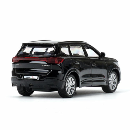 Машина металл chery tiggo 7 pro длина 10,5 см, инерц, черный, в кор - в кор.2*36шт