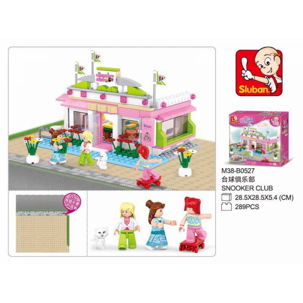КОНСТРУКТОР ПЛАСТ. БИЛЬЯРДНЫЙ КЛУБ С ФИГУРКАМИ, 289ДЕТ. В РУСС. КОР. 28*28*5СМ в кор.32шт