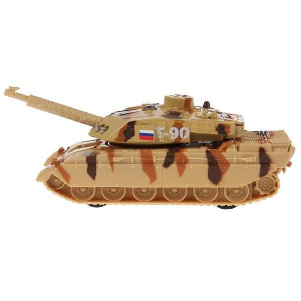 La machine métallique Tank Т-90, d'une taille de 13 cm de largeur et de largeur, est alimentée en énergie. dans le cor. Parc technologique en cor.2*24шт