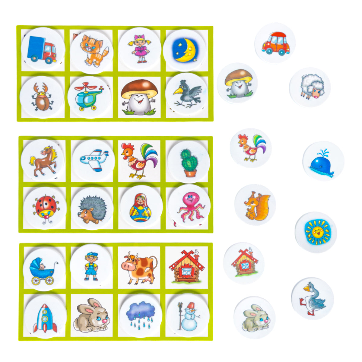 Лото пластмассовое "Десять в одном" мал.