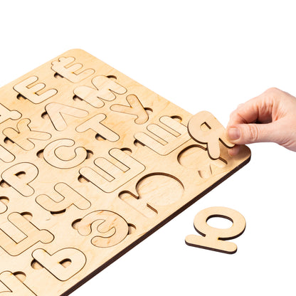 ИГРА РАЗВИВАЮЩАЯ ДЕРЕВЯННАЯ "АЛФАВИТ" в кор.15шт