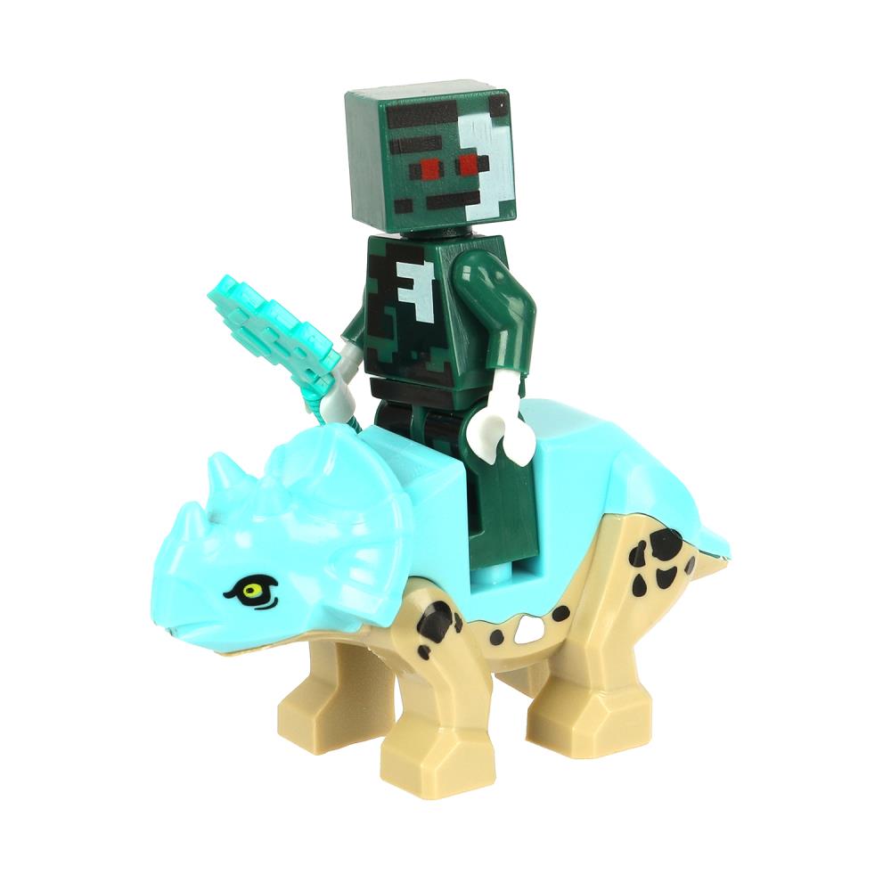 Figurines de construction pour mon monde + dinosaures -12 pièces. Grands maîtres en cor.2*60шт