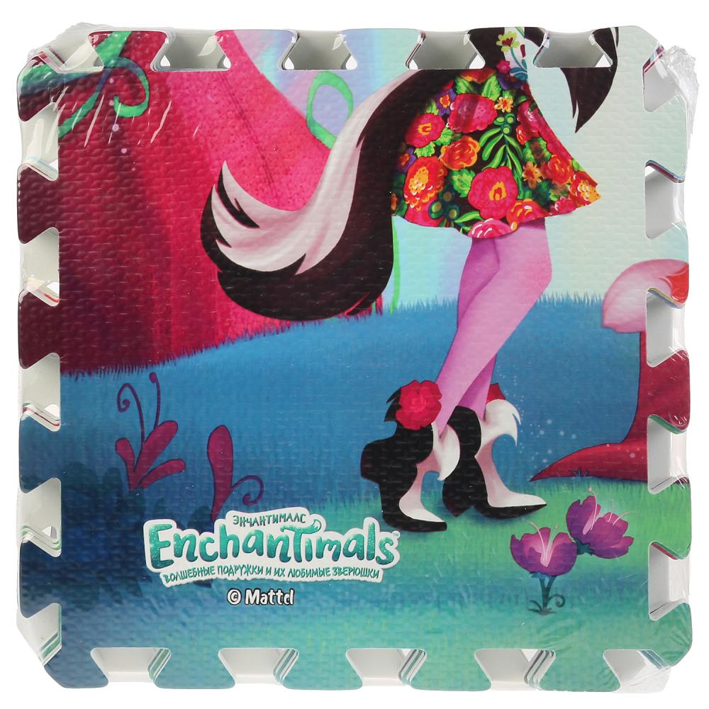 Коврик-пазл ЭНЧАНТИМАЛС 8 сегментов, каждый 31.5*31.5см в пак. (русс. уп.)"Играем вместе" в кор.12шт