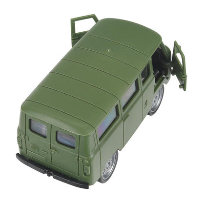 Машина пластик UAZ 452 12 см, инерц,двери,зеленый,кор. Технопарк в кор.2*60шт