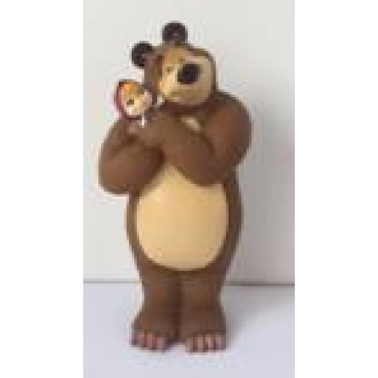 LXST49R ФИГУРКА ДЛЯ ВАННОЙ "ИГРАЕМ ВМЕСТЕ" "МАША И МЕДВЕДЬ" МЕДВЕДЬ С МАШЕЙ НА РУКАХ В СЕТКЕ в кор.7