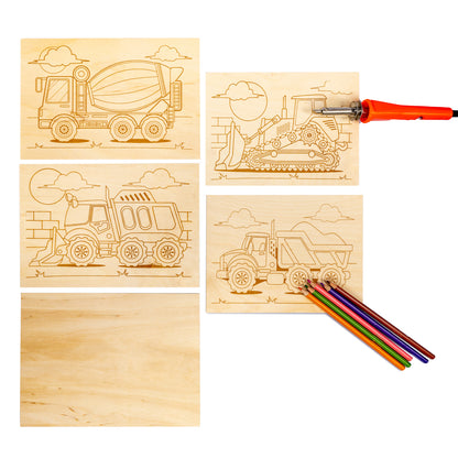 Выжигание. Доски для выжигания 5 шт "Спецтехника"