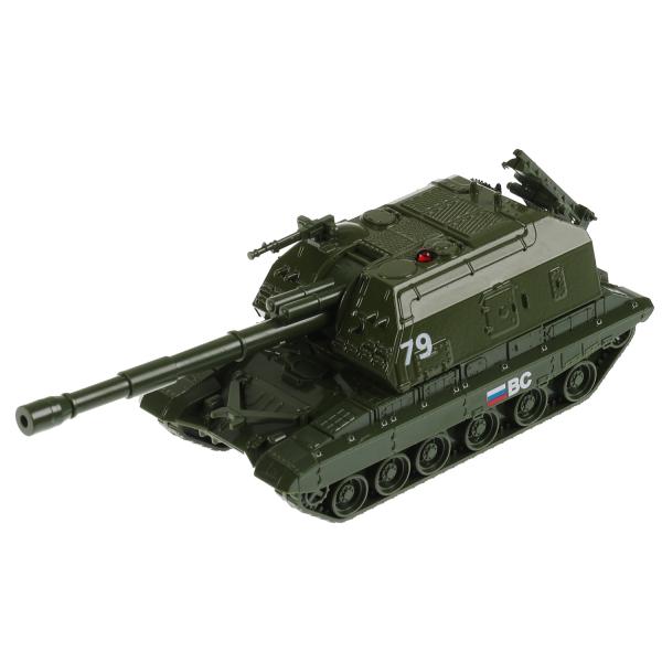 MSTA-12-GN328809 Modèle métallique МСТА-ГАУБИЦА 12 cm, вращается башня, инерция, зелен, кор. Parc technologique