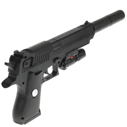 Pistolet avec laser. прицелом, с глушителем в пак. dans le cor.2*54шт