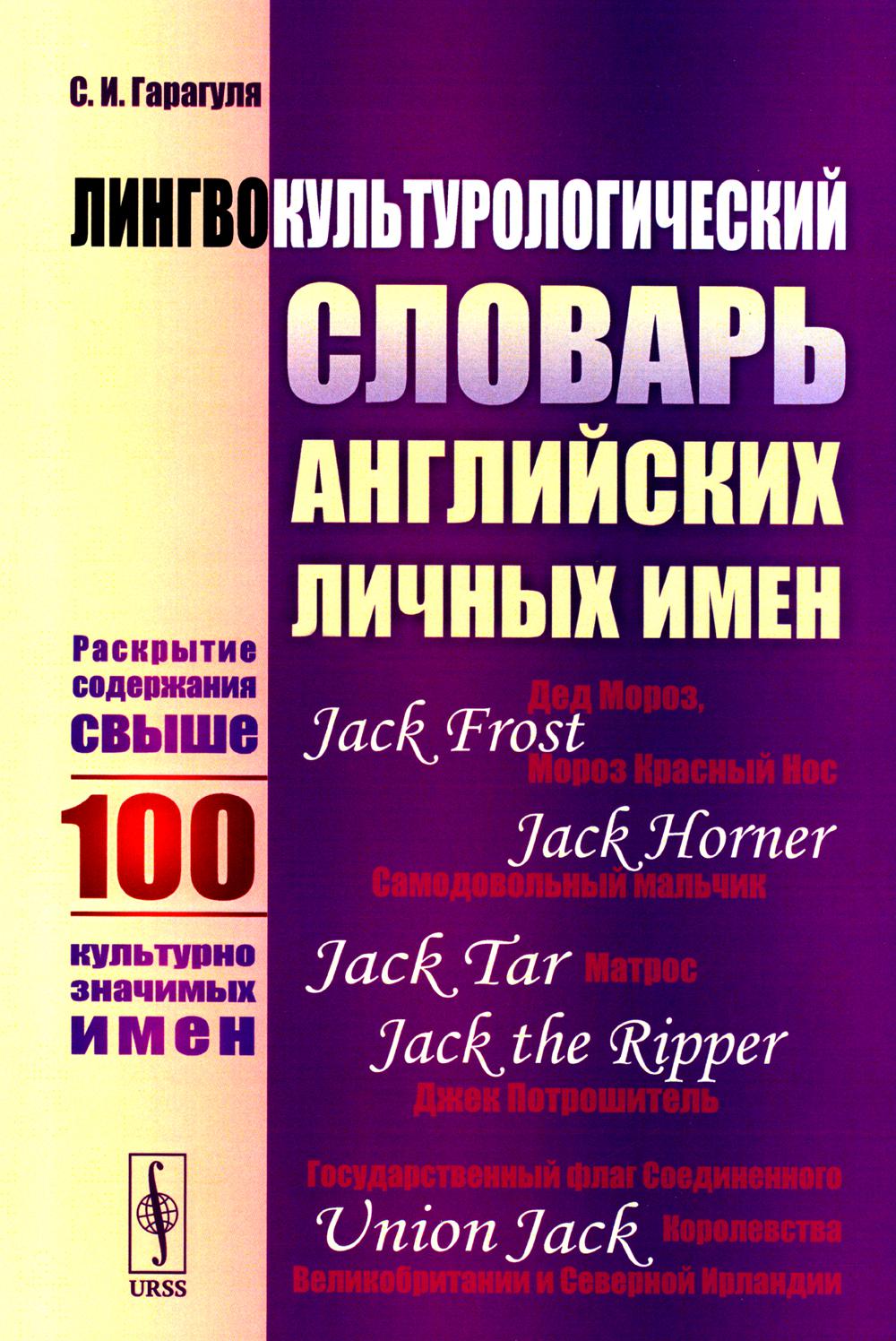 Лингвокультурологический словарь английских личных имен: Раскрытие содержания свыше 100 культурно значимых имен