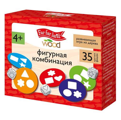 Игра развивающая деревянная "Фигурная комбинация" Terre lointaine Bois