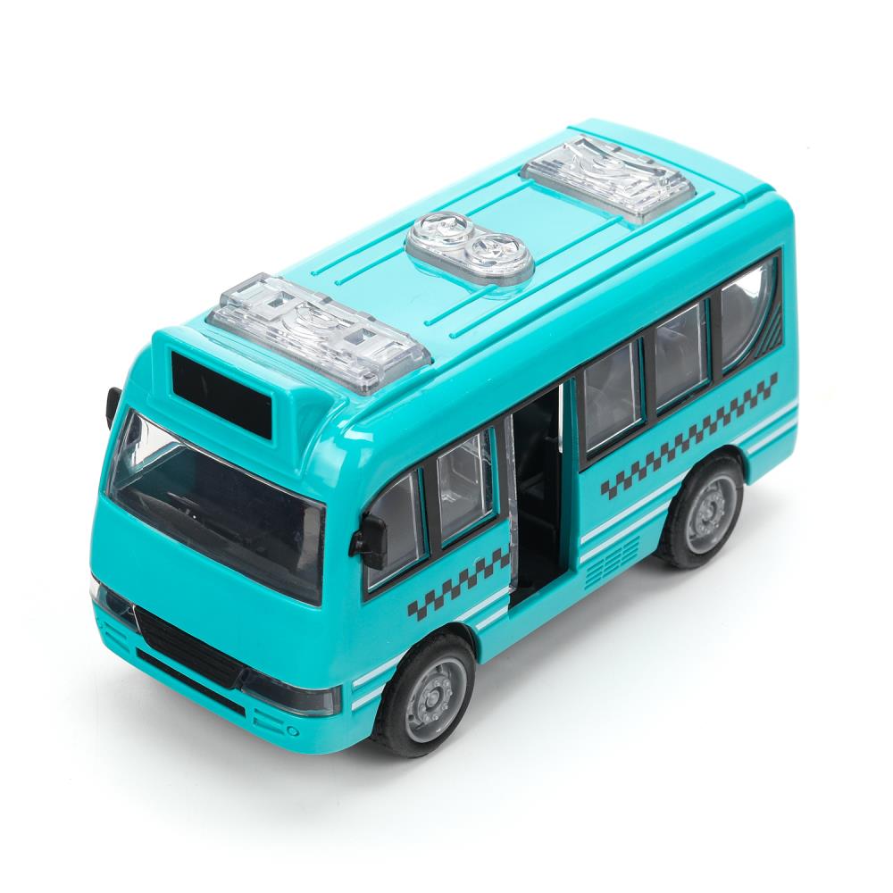 Машина пластик АВТОБУС 12 см, инерция, дверь Технопарк в кор.2*120шт
