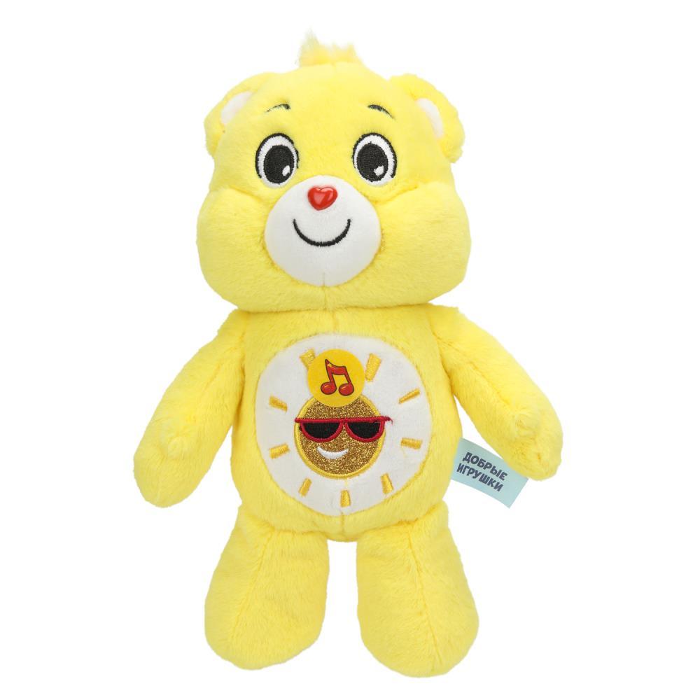 Игрушка мягкая мишка желтый 20см, озвуч. Добрые игрушки в кор.24шт