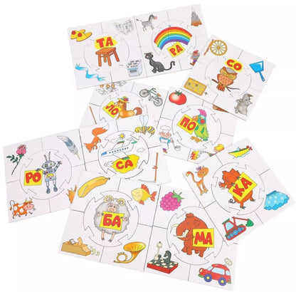 СЛОГИ. НАСТОЛЬНАЯ ИГРА СЕРИИ "УЧИСЬ, ИГРАЯ!" 00075 в уп.10шт