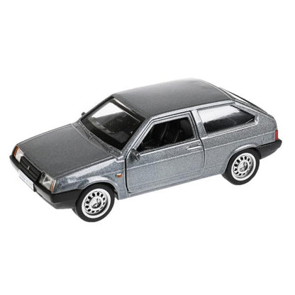 Машина металл LADA-2108 "СПУТНИК" длина 12 см, двери, багаж, серый, в кор. Технопарк в кор.2*36шт