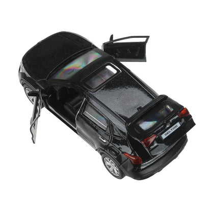 SELTOS-12-BK Машина металл KIA seltos длина 12 см, двери, багаж., инерц, черный, кор. Технопарк в ко