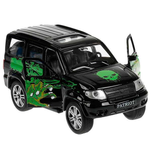 Машина металл UAZ 12 см, дв., багаж., инерц., окрас ЗОМБИ, кор. Технопарк в кор.2*24шт