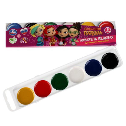 Акварель СКАЗОЧНЫЙ ПАТРУЛЬ 6цв, картон рукав Умка в кор.30шт