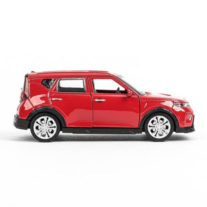 Машина металл KIA soul длина 12 см, двери, багаж., инерц, красный, кор. Технопарк в кор.2*36шт
