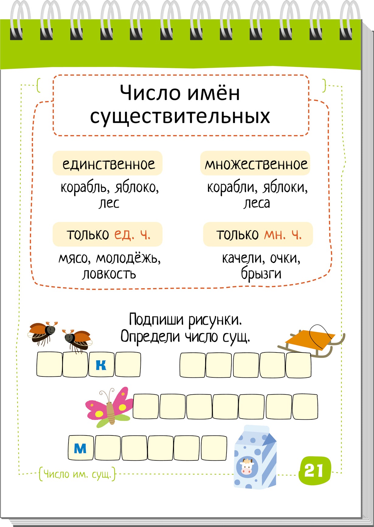 Умный блокнот. Начальная школа. Русский язык. Существительные без ошибок