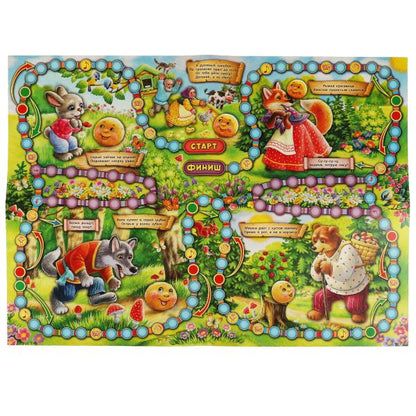 Колобок. Настольная игра-ходилка. 217х330х27мм. Умные игры в кор.20шт
