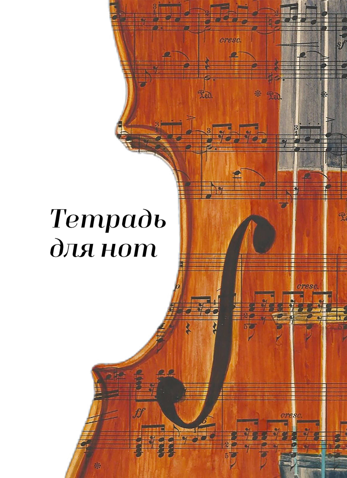 Тетрадь для нот. Скрипка (24 л., А4, вертикальная, навивка)