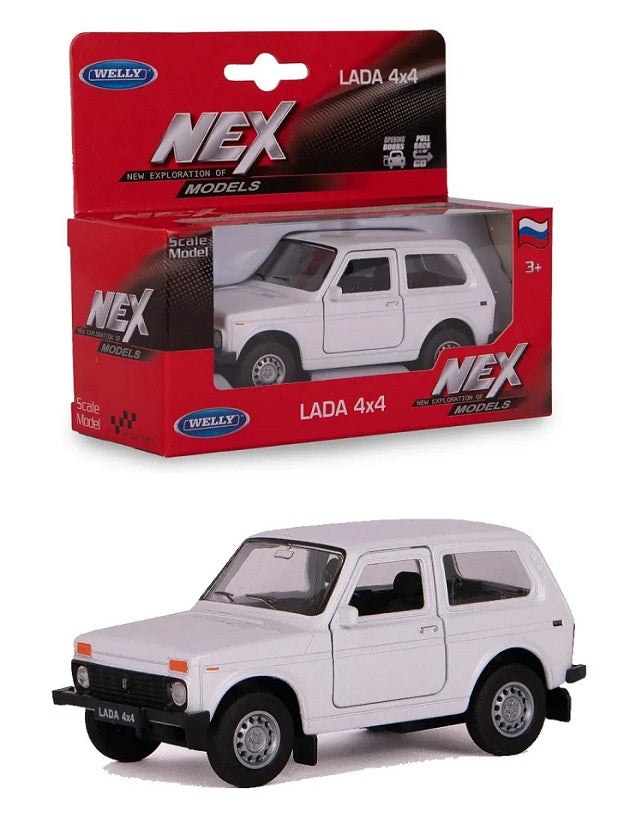 Welly. Машинка 1:38 "LADA Niva" пруж. мех., белый арт.42386W-W