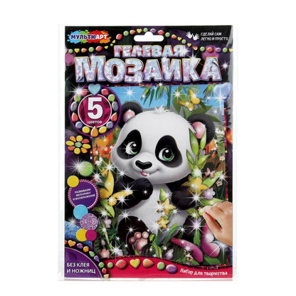 Гелевая мозаика 17x23 см Пандочка с бамбуком МУЛЬТИ АРТ в кор.100шт