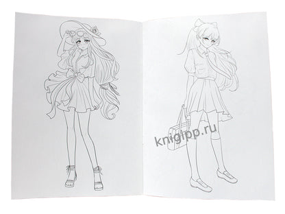 РАСКРАСКА Fashion Anime. Votre style
