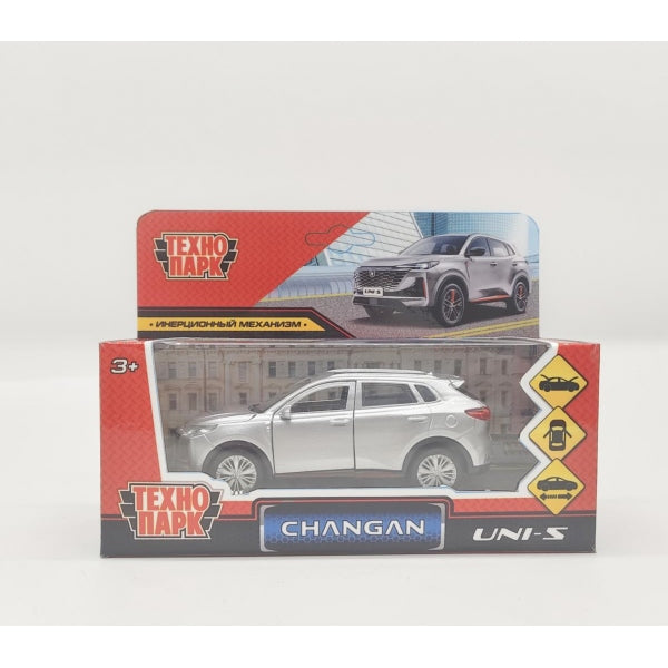 Машина металл changan uni-s 12 см, инерция, двери, багажник, серебристый Технопарк