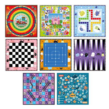 Игры настольные в коробке "50 игр для всей семьи", размер коробки 23*20*3,5 см