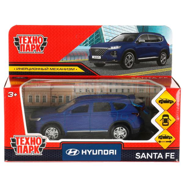 Machine en métal HYUNDAI SANTAFE SOFT 12 cm, double, bagage, inerw, СИНИЙ, kor. Parc technologique dans le cor.2*36шт