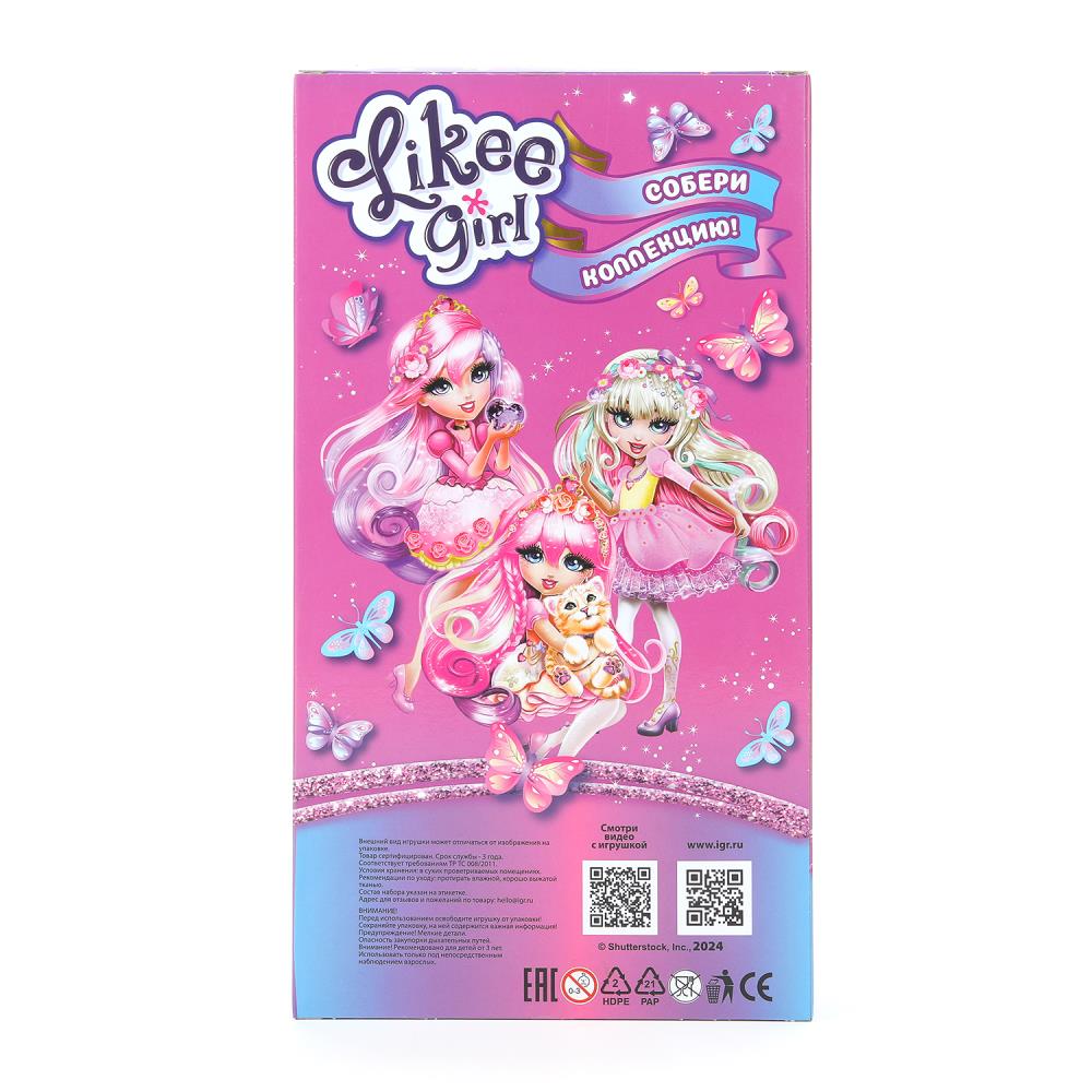 Кукла 30 см, руки и ноги сгиб, расческа LIKEE GIRL в кор.24шт