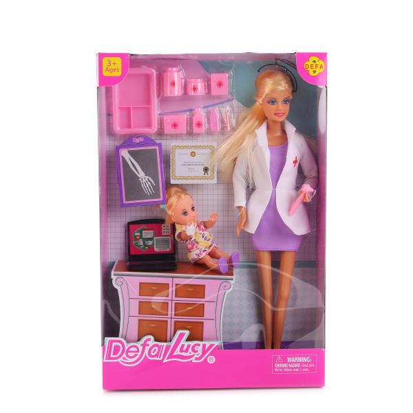 НАБОР ИЗ 2-Х КУКОЛ (КУКЛА-ДОКТОР И РЕБЕНОК) С АКСЕСС., В АССОРТ. В КОР. в кор.2*12наб