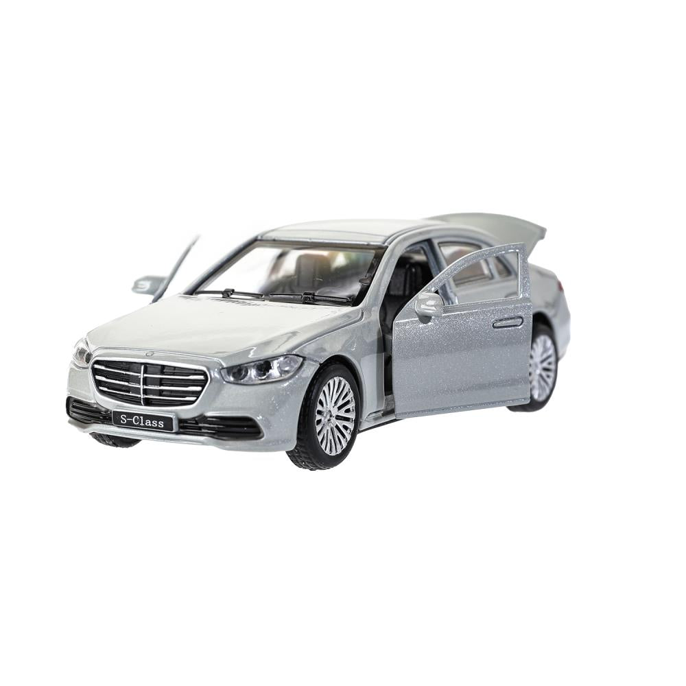 Машина металл MERCEDES-BENZ classe s v223 12см,дв,багаж,инер,серебристый,кор. Parc technologique dans le cor.2*36шт