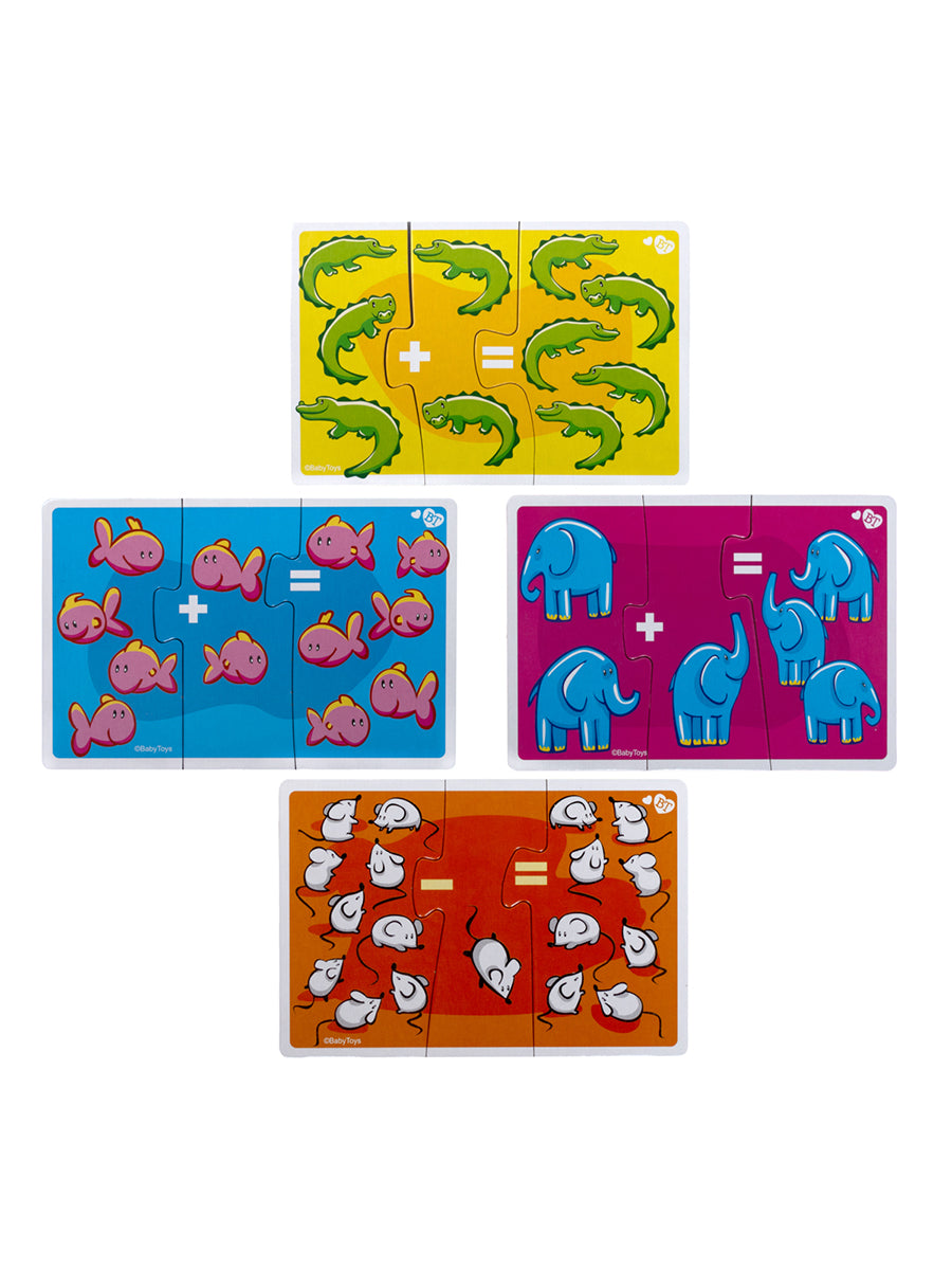 Пазлы тройные "Складываем-вычитаем" 24 эл Baby Toys (макси)