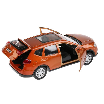 ТМ Технопарк. Machine en métal "NISSAN X-TRAIL" 12 cm, ouverte. двери, инерц, ЗОЛОТОЙ в кор. dans le cor.2*36шт