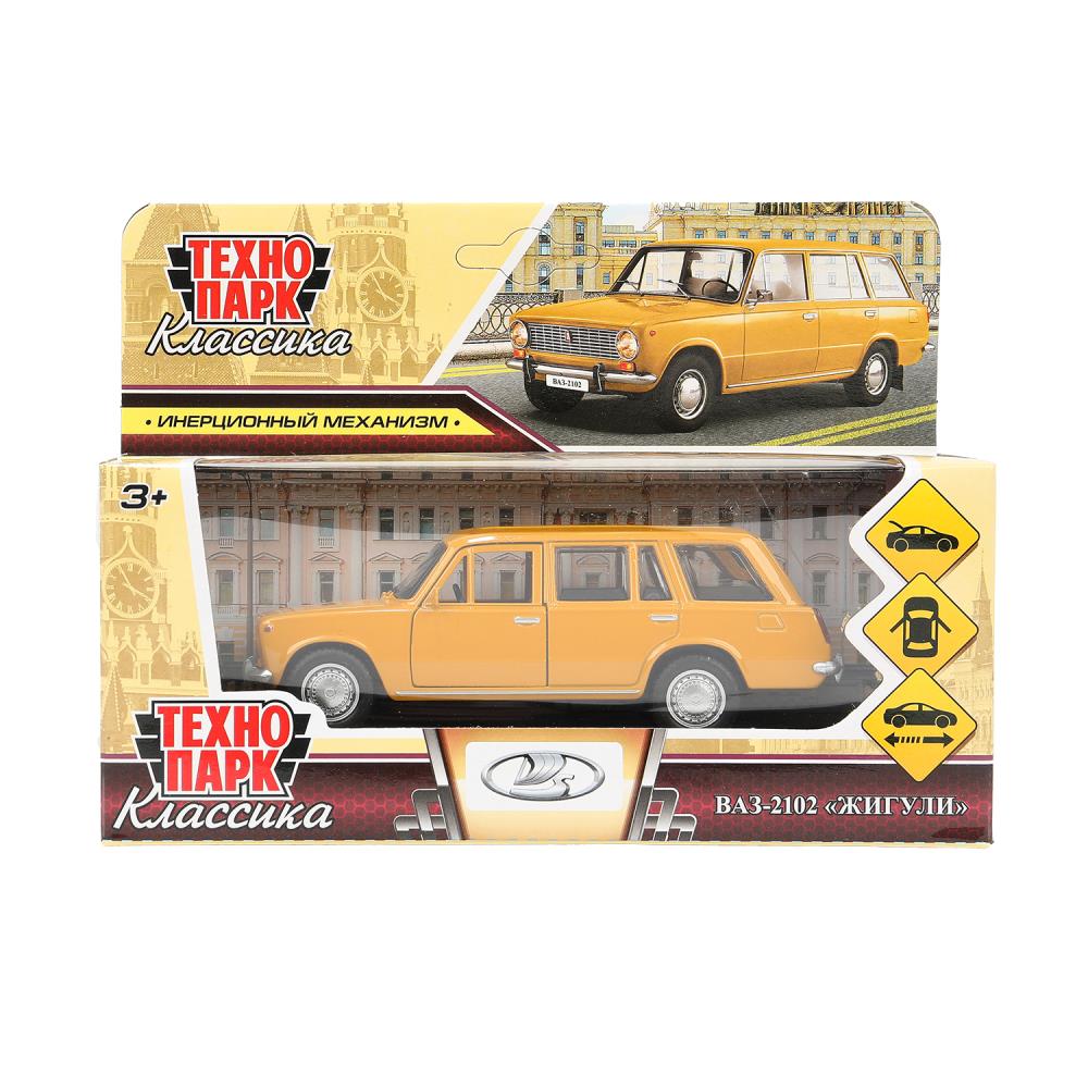 Machine en métal vaz-2102 12 cm, double, bagage, iner, jaune, cor. Parc technologique dans le cor.2*36шт