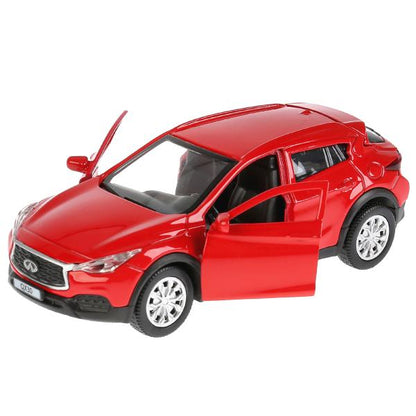 Machine en métal "INFINITI QX30", d'une longueur de 12 cm, à l'extérieur. двери, инерц, красный в кор. Parc technologique dans le cor.2*36шт