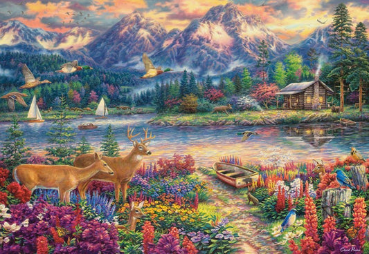 Castorland. Пазл 1500 art.C-152131 "Весеннее горное величество"