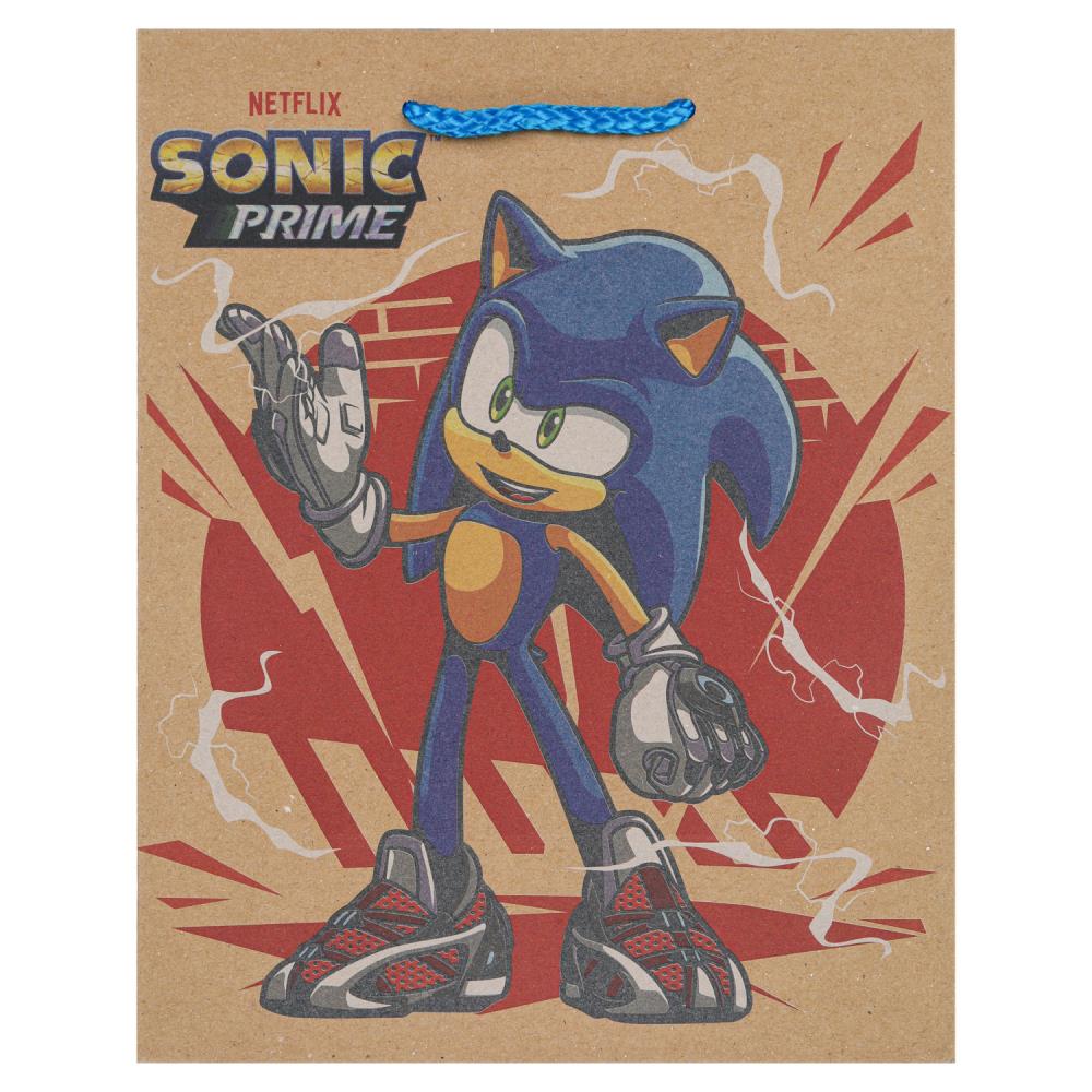 Пакет подарочный крафт Sonic Соник m, 18*23*10 см ЧУДО ПРАЗДНИК в кор.12*12шт
