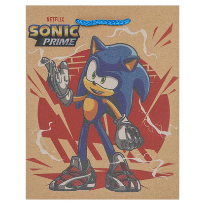 Пакет подарочный крафт Sonic Соник m, 18*23*10 см ЧУДО ПРАЗДНИК в кор.12*12шт