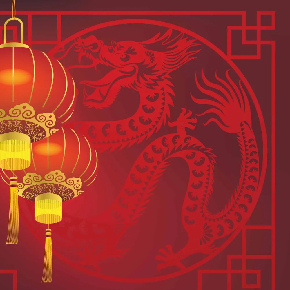 Календарь символ года "Дракон" на 2024 год. Переплет на скрепке (285*285 мм) 12 листов