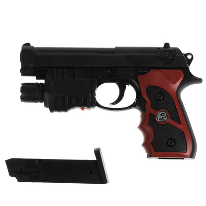 Пистолет (п) с лазер. прицелом, с фонарем, с пульками 779 в пак. в кор.2*72шт